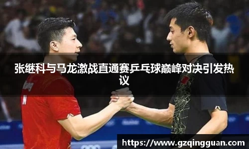 张继科与马龙激战直通赛乒乓球巅峰对决引发热议